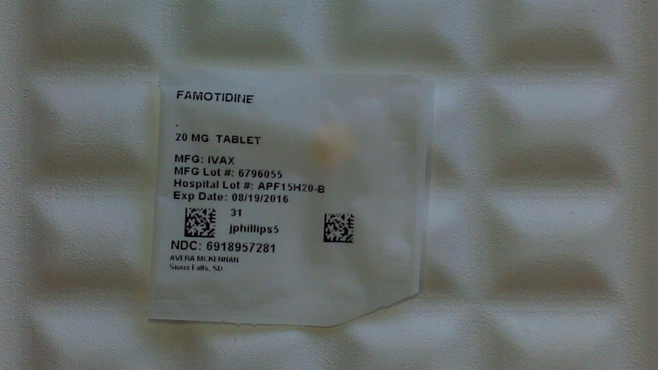 Famotidine Tablets USP 20mg Label