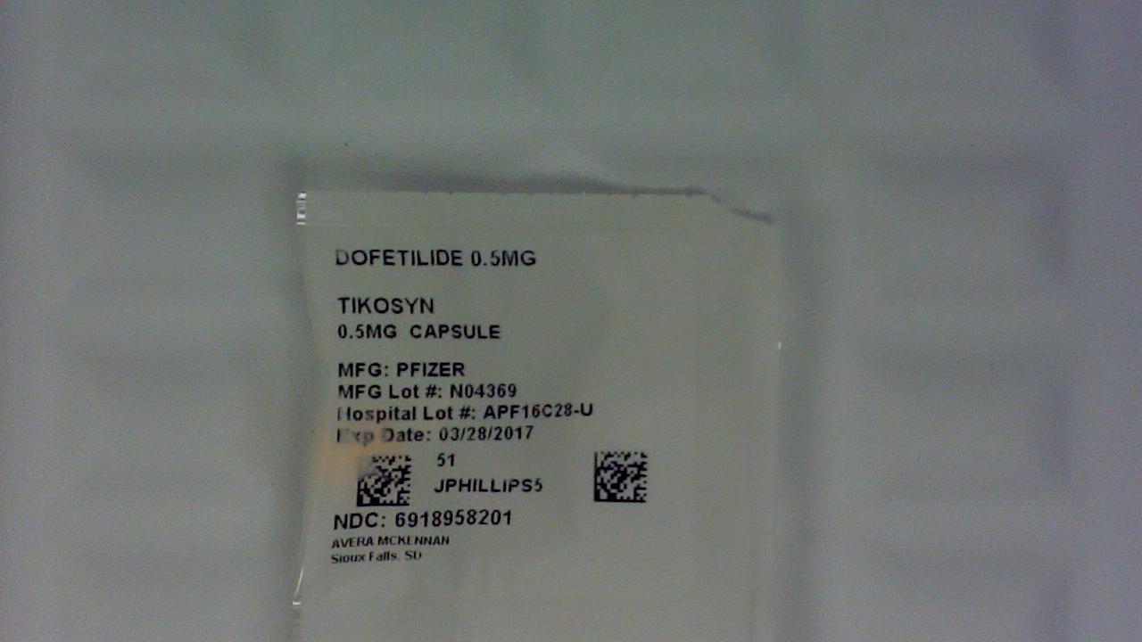Dofetilide 0.5 mg capsule