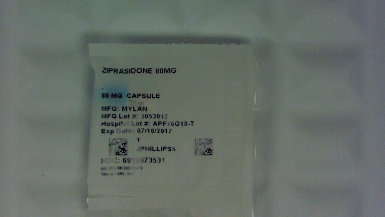 Ziprasidone 80 mg capsule