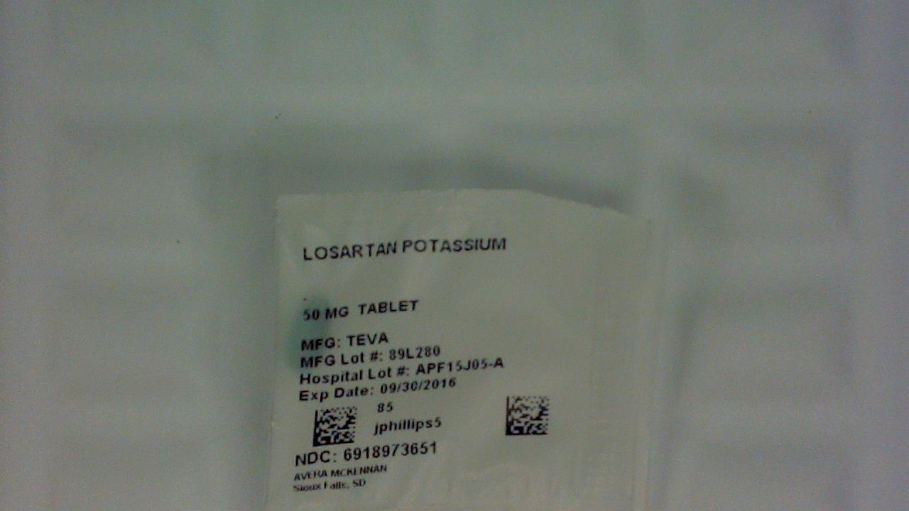 Losartan Potassium 50 mg tablet label