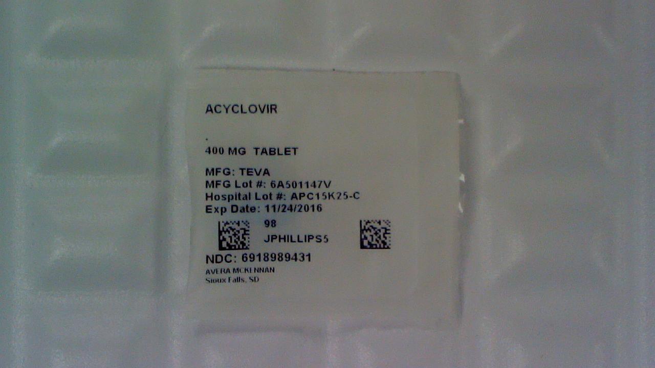 Acyclovir 400 mg tablet
