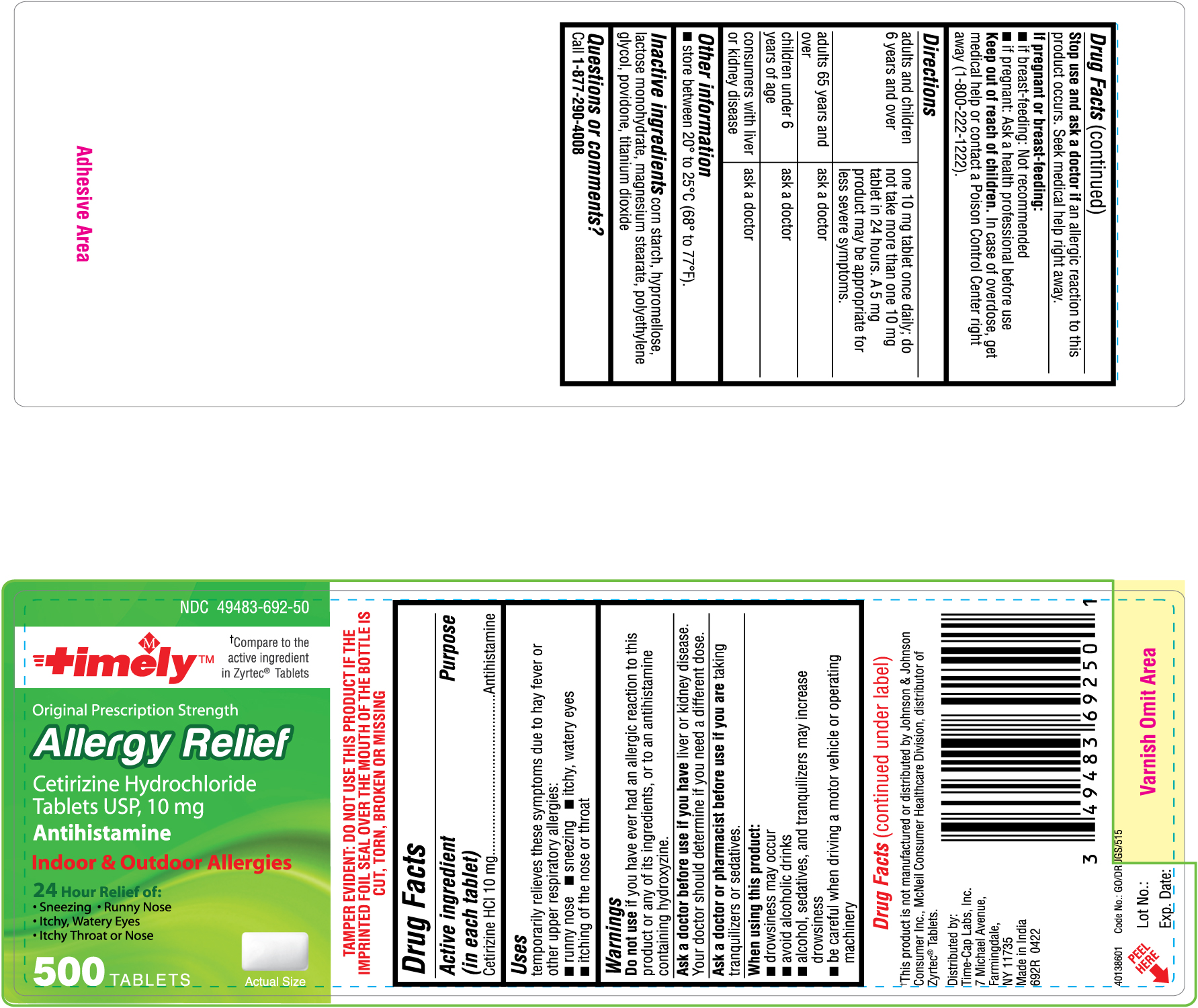 692R-timely-cetirizine10mg-500ct-label