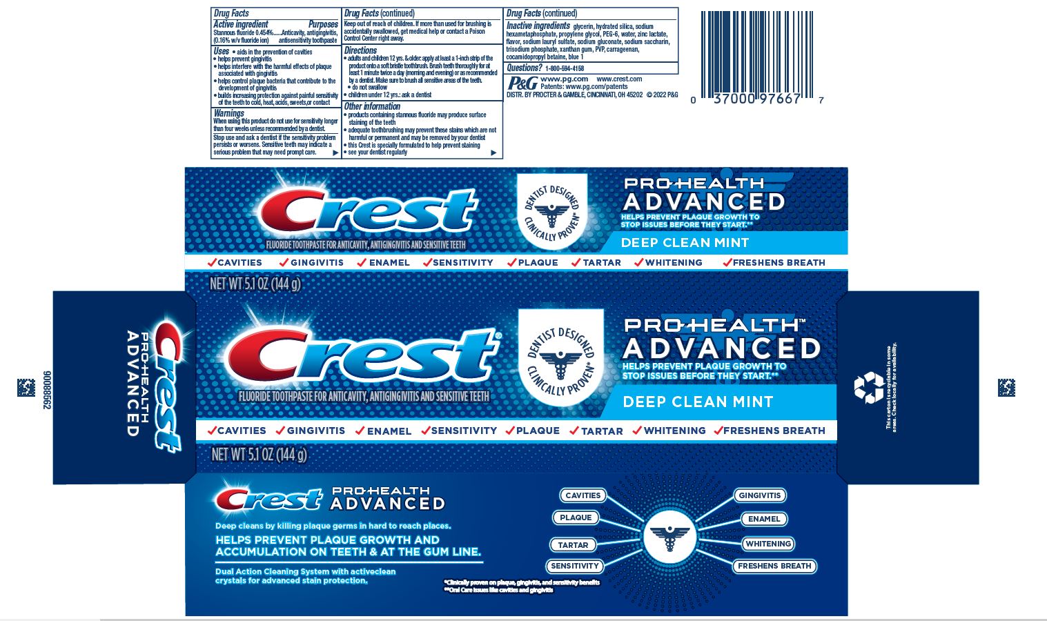 Crest Pro Health Advanced Deep Clean Mint