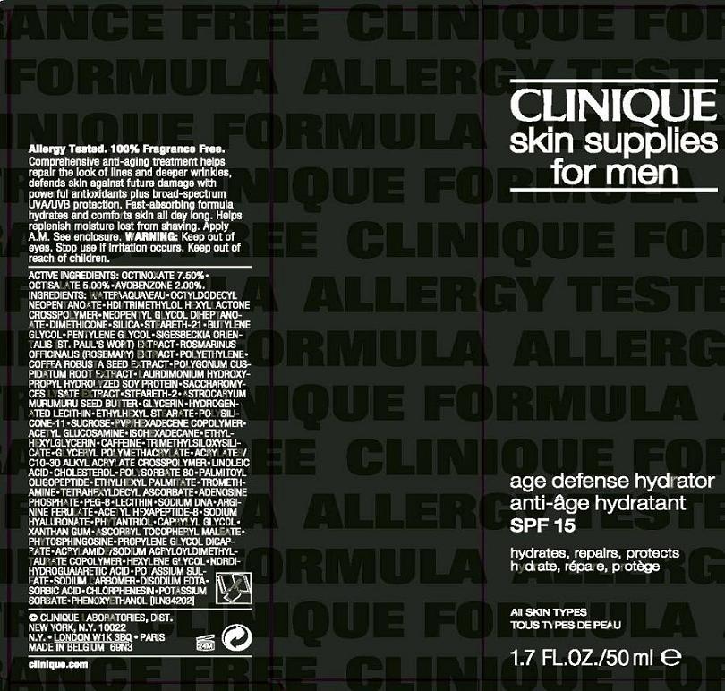 Clinique Skin Supplies For Men Age Defense Hydrator Spf 15 Breastfeeding