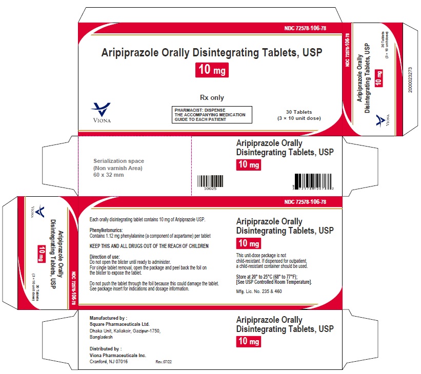 Aripiprazole Orally Disintegrating Tablets 10 mg (30 Tablets in 1 Carton)