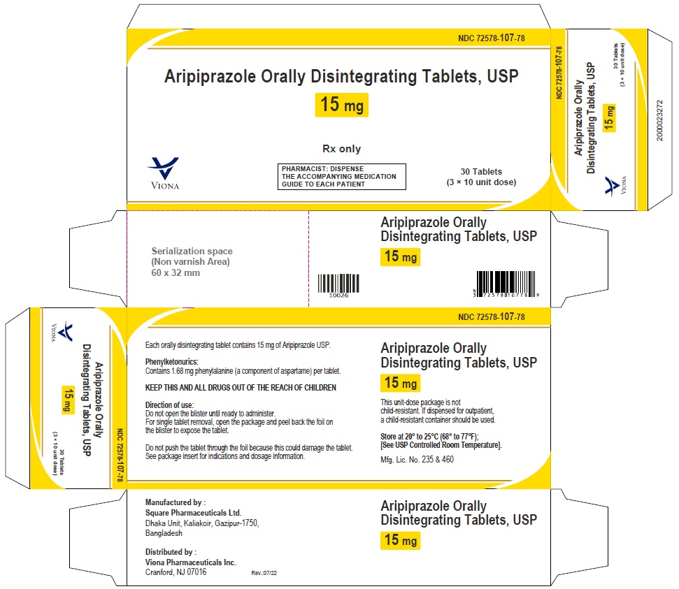 Aripiprazole Orally Disintegrating Tablets 15 mg (30 Tablets in 1 Carton)