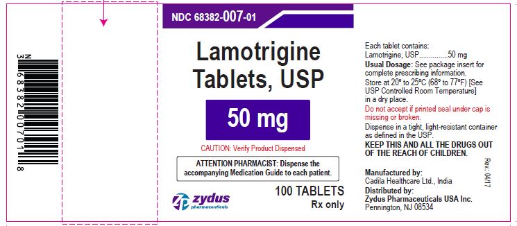 Lamotrigine Tablets USP, 50 mg