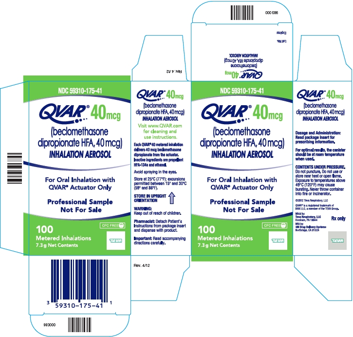 QVAR® 40mcg Inhalation Aerosol, 100 Metered Inhalations Professional Sample Carton