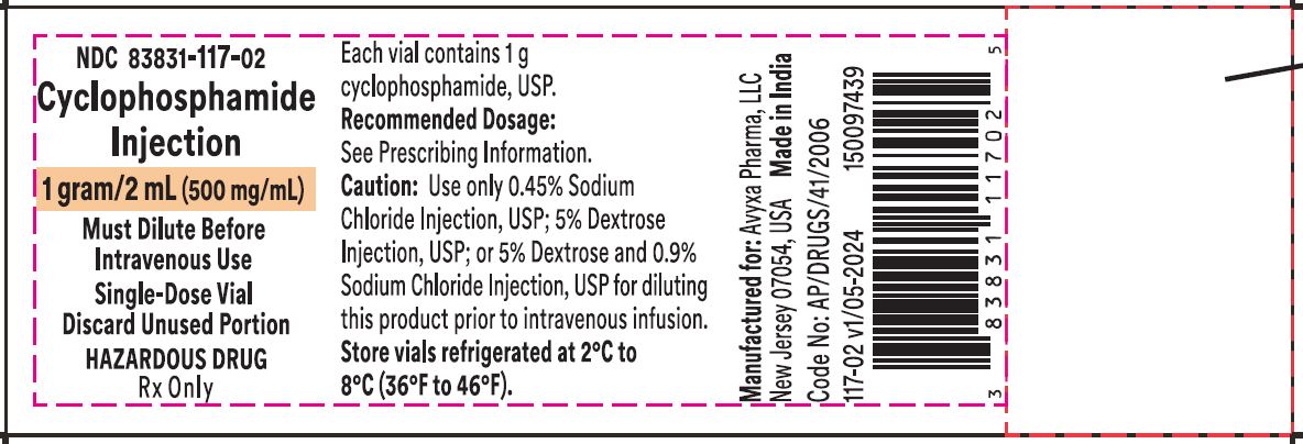 Cyclophosphamide Injection, 1 g/2 mL - Vial Label