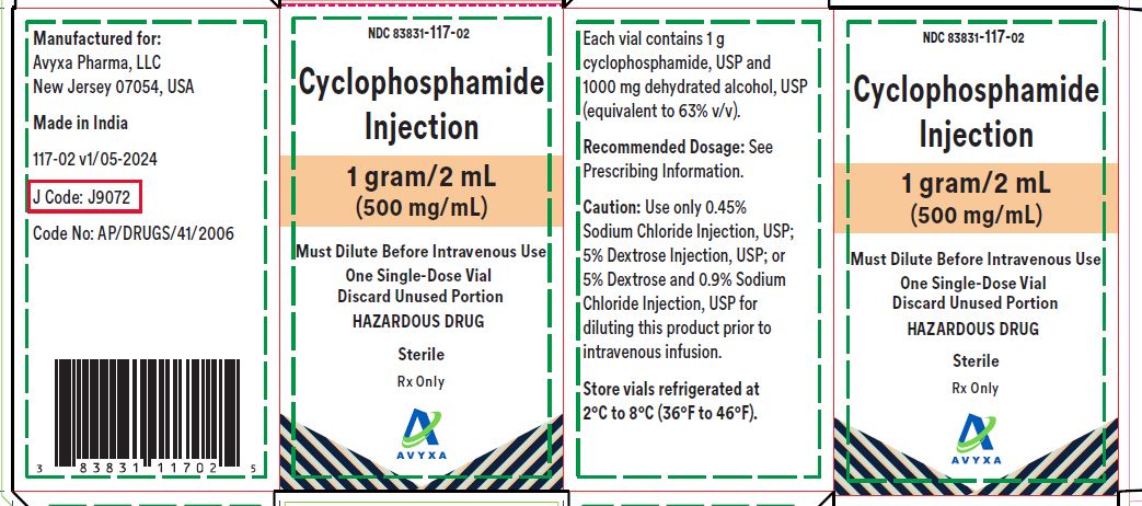 Cyclophosphamide Injection, 1 g/2 mL - Carton Label