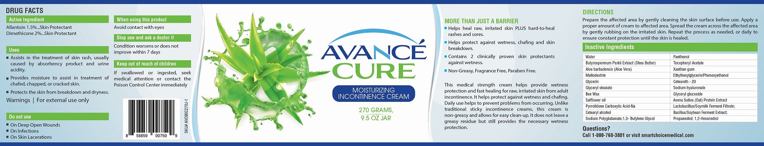 Avance Cure Moisturizing Incontinence Cream | Allantoin, Dimethicone Cream while Breastfeeding