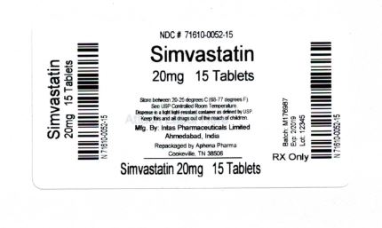 Bottle Label 20 mg