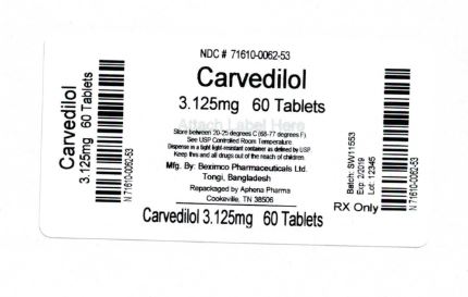 Bottle Label 3.125 mg