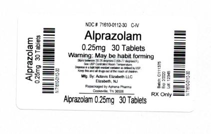 Alprazolam 60 In 1 Bottle | Aphena Pharma Solutions - Tennessee, Llc Breastfeeding