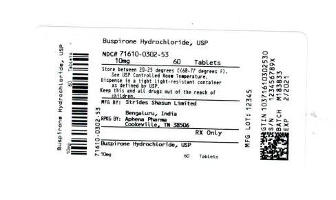 Buspirone Hydrochloride 180 In 1 Bottle | Aphena Pharma Solutions - Tennessee, Llc Breastfeeding