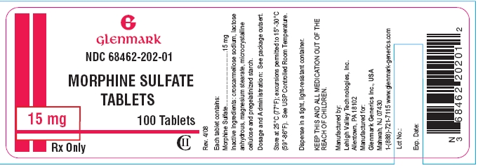 Morphine Sulfate 15mg Label