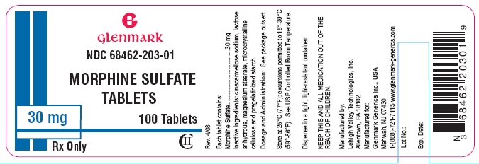 Morphine Sulfate 30mg Label