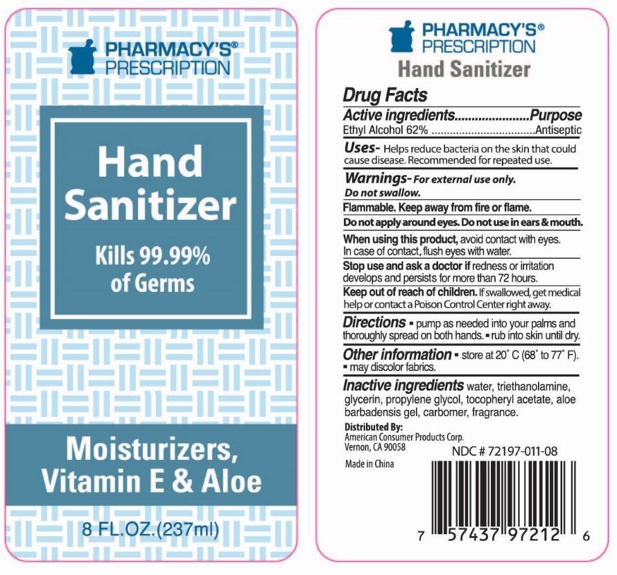 Pharmacys Prescription 8oz Hand Sanitizer | Alcohol Gel Breastfeeding