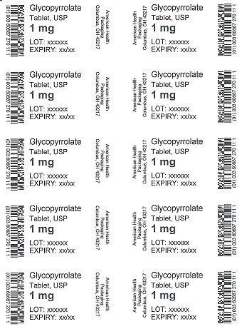 1 mg Glycopyrrolate Tablet Blister