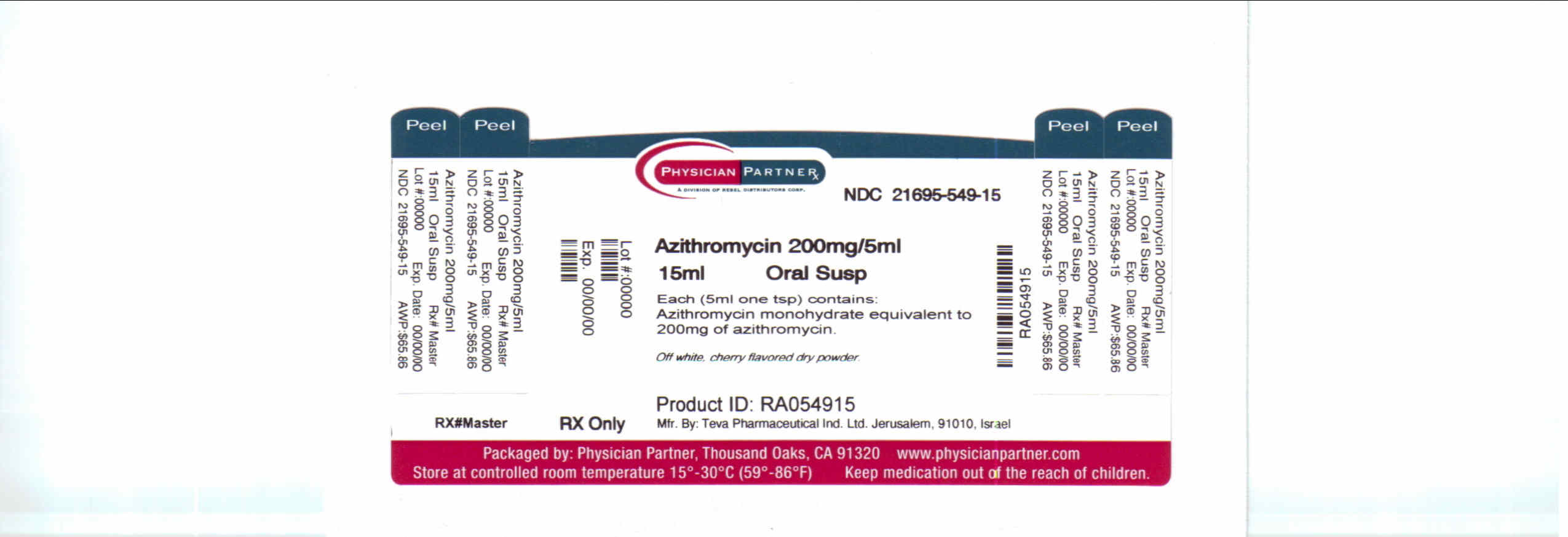 Azithromycin 200mg/5ml Label