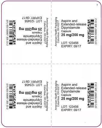 25mg/200mg Aspirin/ ER Dipyridamole Capsule Blister