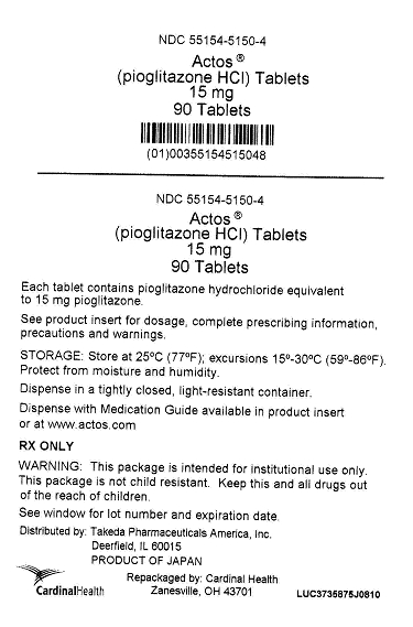 Actos 15 mg Carton Label