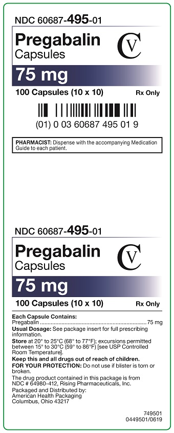 75 mg Pregabalin Capsules Carton