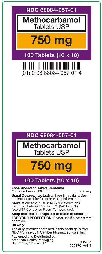 750 mg Methocarbamol Tablets Carton