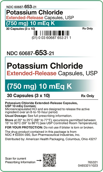 750 mg Potassium Chloride ER Capsules - 30UD