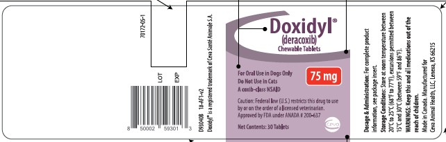 75 mg 30 count bottle label