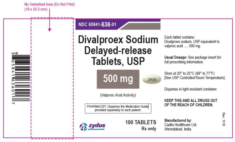 Divlaproex Sodium DR Tablets USP, 500 mg