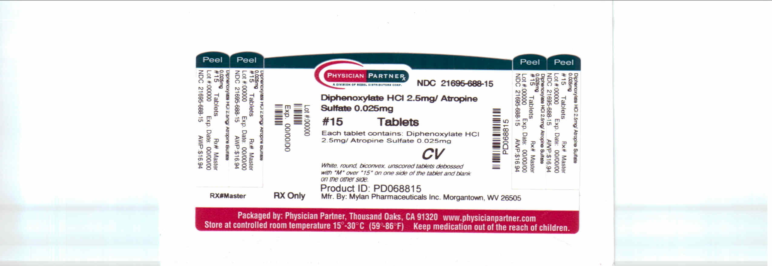 Diphenoxylate HCl 15 Count