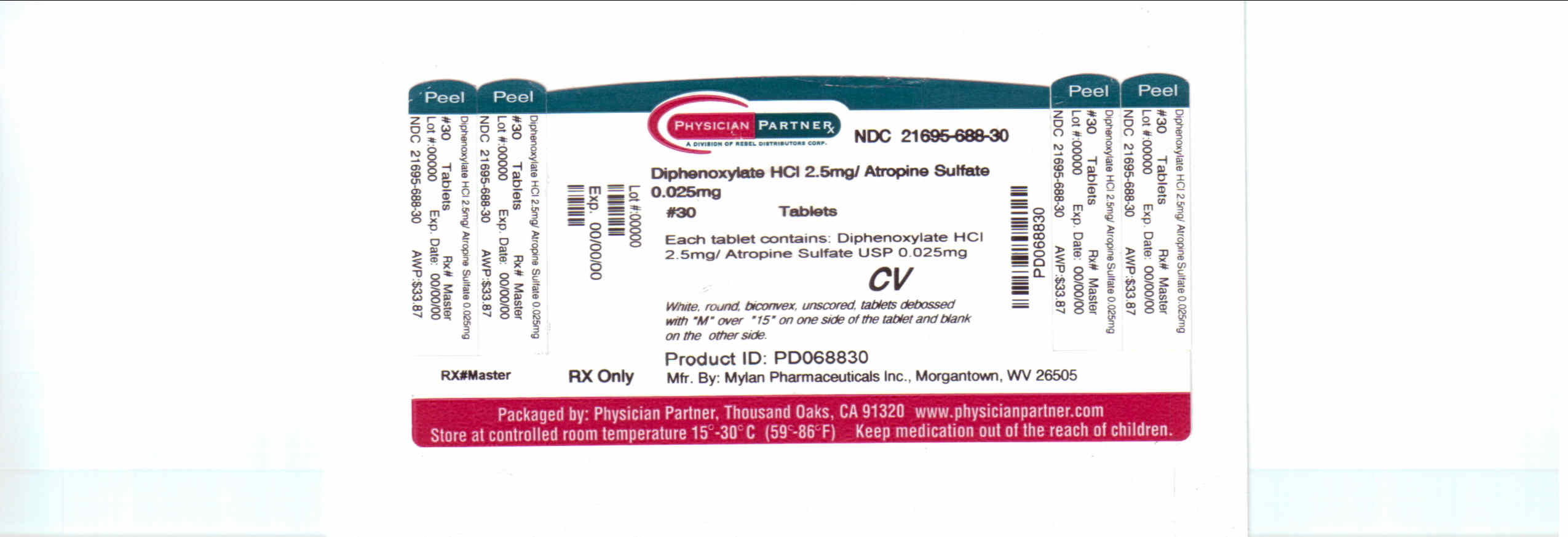 Diphenoxylate HCl 30 Count