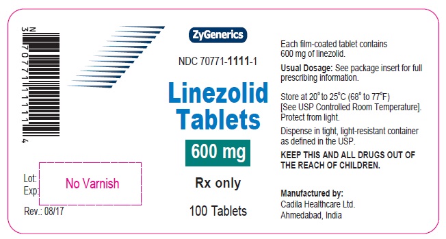 Linezolid Tablets, 600mg