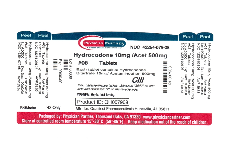 HYDROCODONE BITARTRATE AND ACETAMINOPHEN TABLETS, USP CIII Rx only