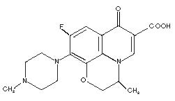 Ofloxacin (structural formula)