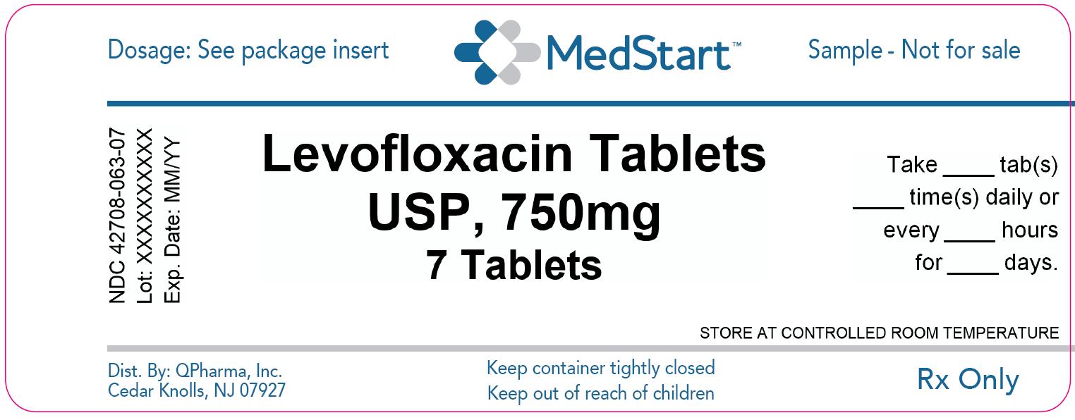 42708-063-07 Levofloxacin Tablets USP 750mg x 7