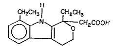Structural formula for etodolac