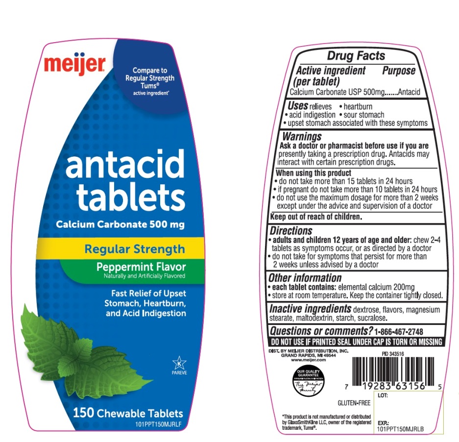 meijer antacid tablets calcium carbonate regular strength