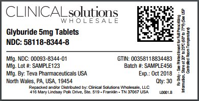 Glyburide 5mg tablet 30 count blister card