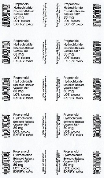 80 mg Propranolol Hydrochloride ER Capsules Blister