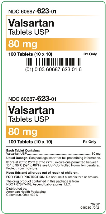 80 mg Valsartan Tablets Carton