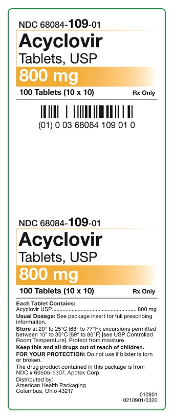 Acyclovir Tablets 800 mg Carton Label