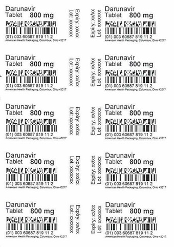 800 mg Darunavir Tablet Blister