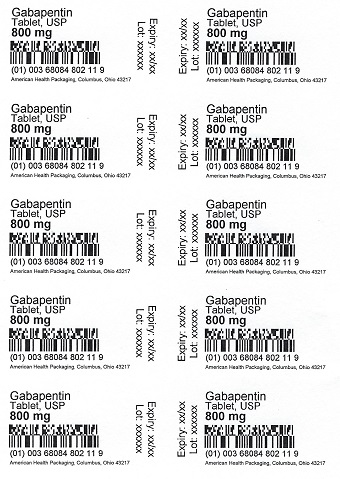 800 mg Gabapentin Tablet Blister