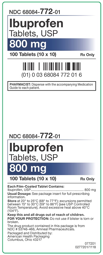 800 mg Ibuprofen Tablets Carton