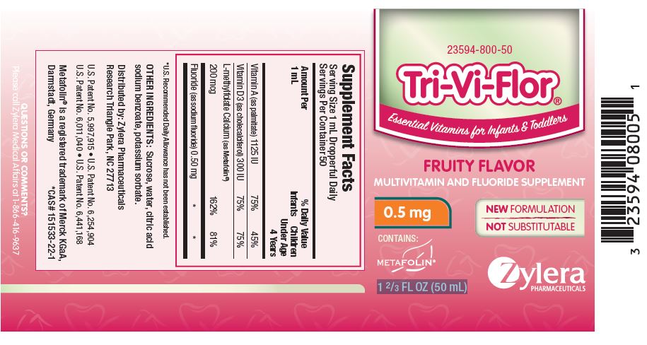 Tri-Vi-Flor with 0.5 mg of Fluoride