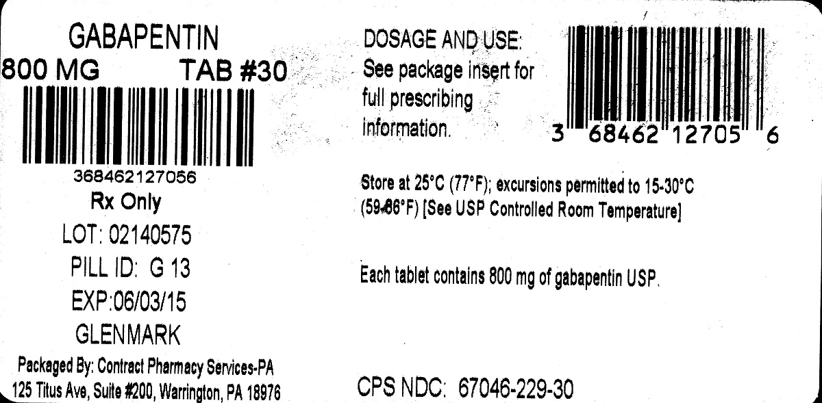 Gabapentin Tablets USP 800 mg 100 Tablets