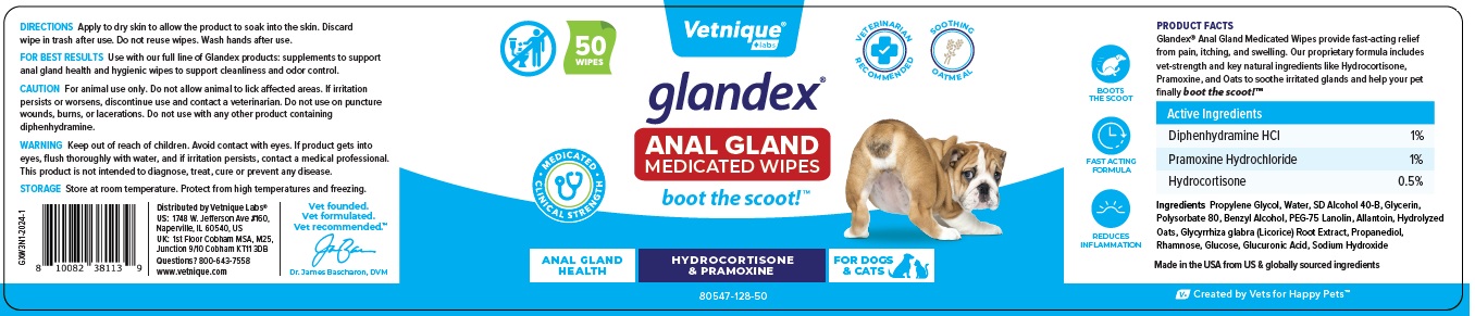 Glandex Anal Gland Medicated Wipes