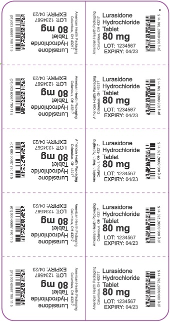 80 mg Lurasidone Hydrochloride Tablet Blister
